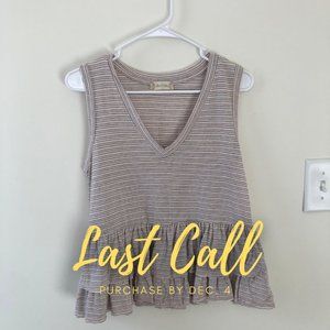 Altar’d State Ruffle V-Neck Tank Top